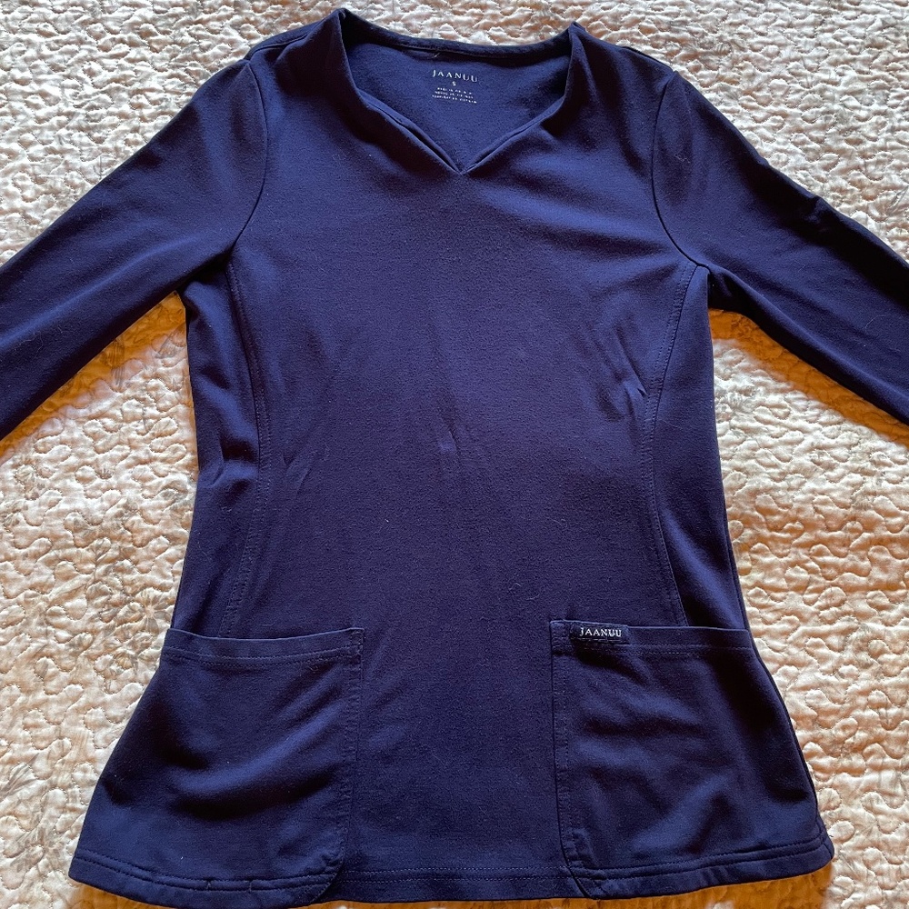 Navy Jaanuu Scrub Top (S)